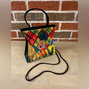 Vintage “SHOES” Angela Frascone Purse Design Bright Beautiful Colors 6.5” x 7”